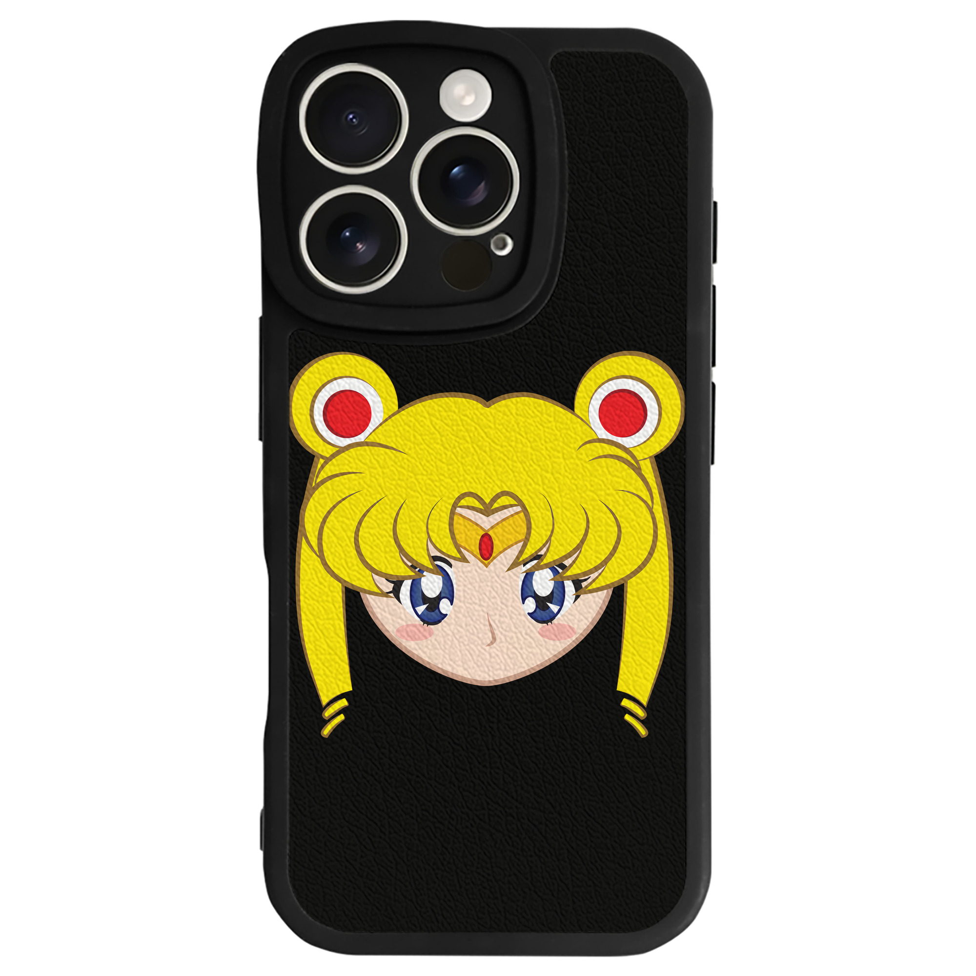 （画像用） 美少女戦士セーラームーン 月野 うさぎ つきの うさぎ Sailor Moon Tsukino Usagi 【iPhone 16シリーズ対応】シリコンスマホケース（レザー調） 材質：シリコン